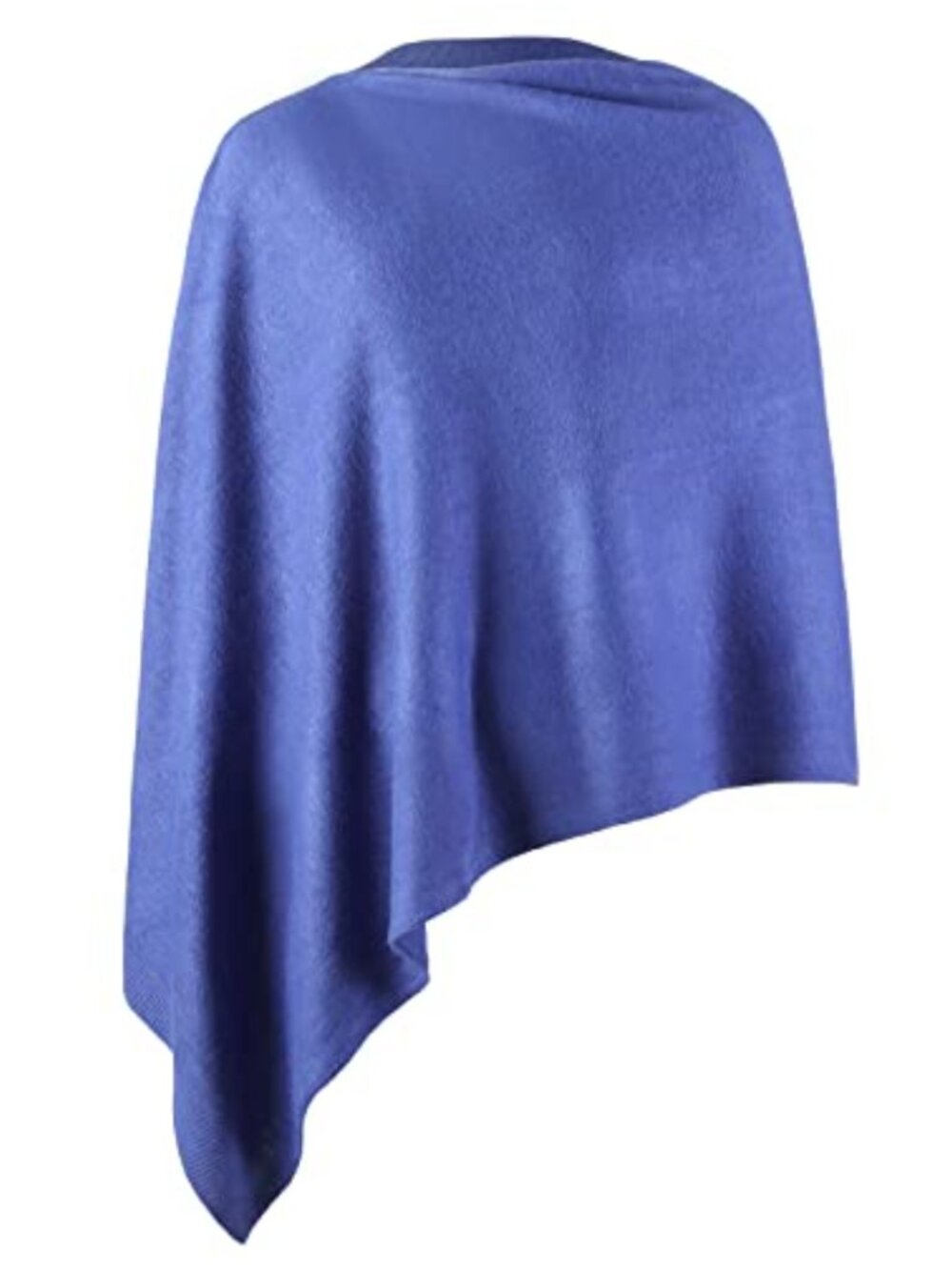 Faux Cashmere Lightweight Poncho Wrap Shawl Elegant Solid Pullover